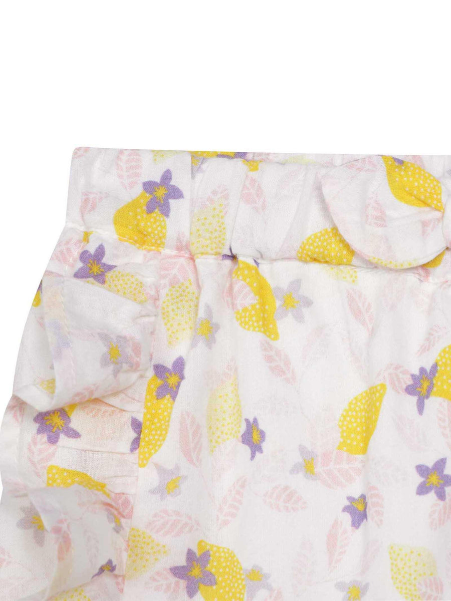 Shorts in cotone a fantasia Y04144 BIANCO Carrement Beau 