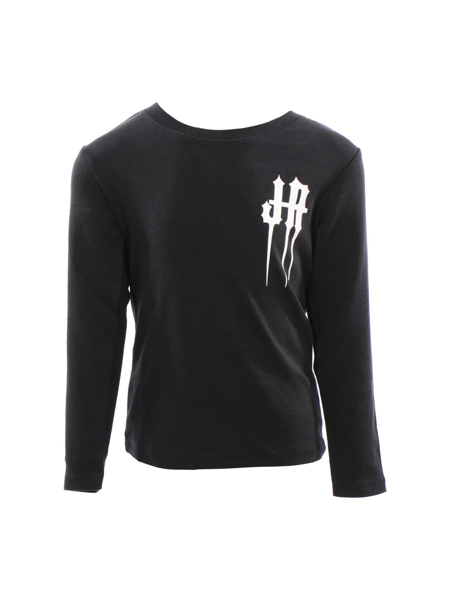 T-Shirt John Richmond maniche lunghe nera con logo gotico RBA24023TS BLK John Richmond 