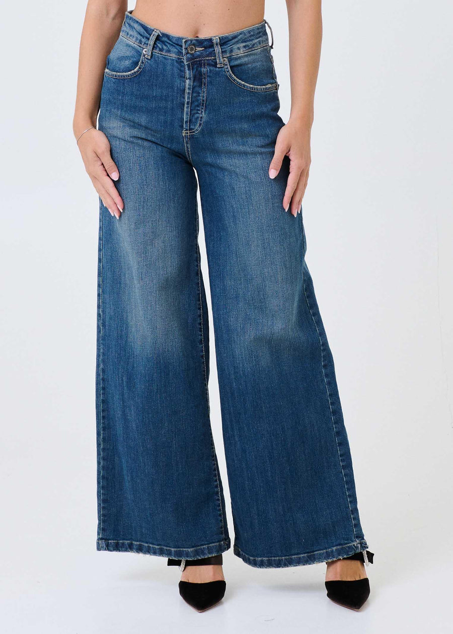 Jeans a gamba ampia Souvenir blu C38S0016 DNM Souvenir 