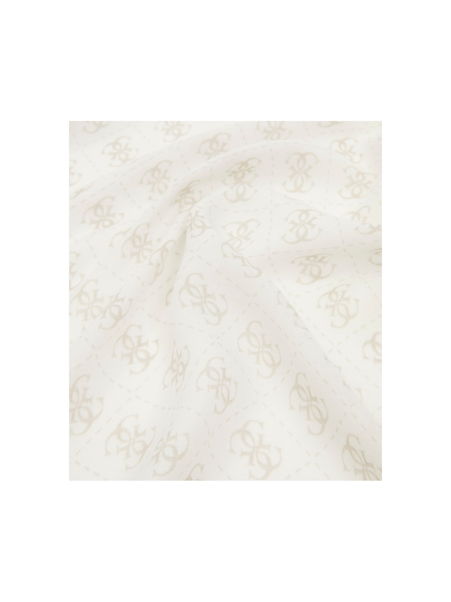 Sciarpa Guess bianca con stampa monogram e bordo con logo AW5341POL03 WLO Guess 