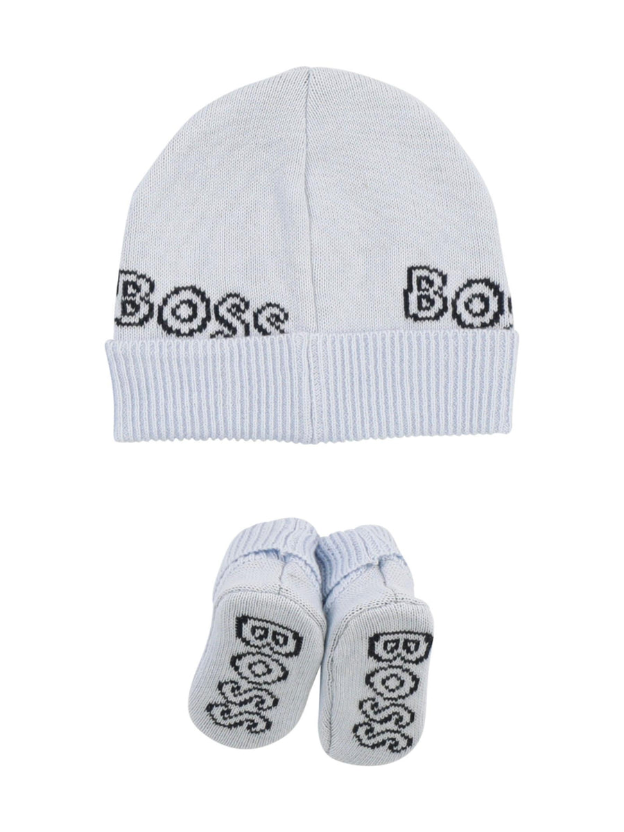 Set cappello e babbucce azzurro J98386 BLU Boss 