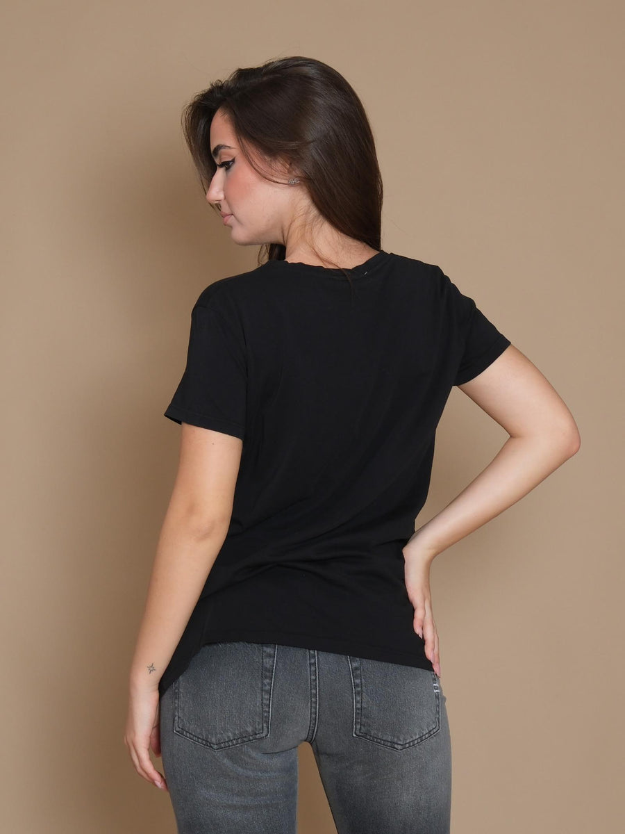 T-Shirt Vicolo nera con stampa VCL frontale RS0021 NERO Vicolo 