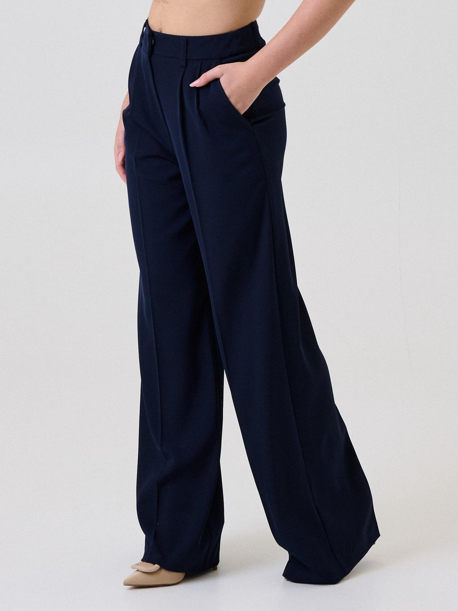 Pantalone ampio Armoire blu con pinces 25694 BLU Armoire 