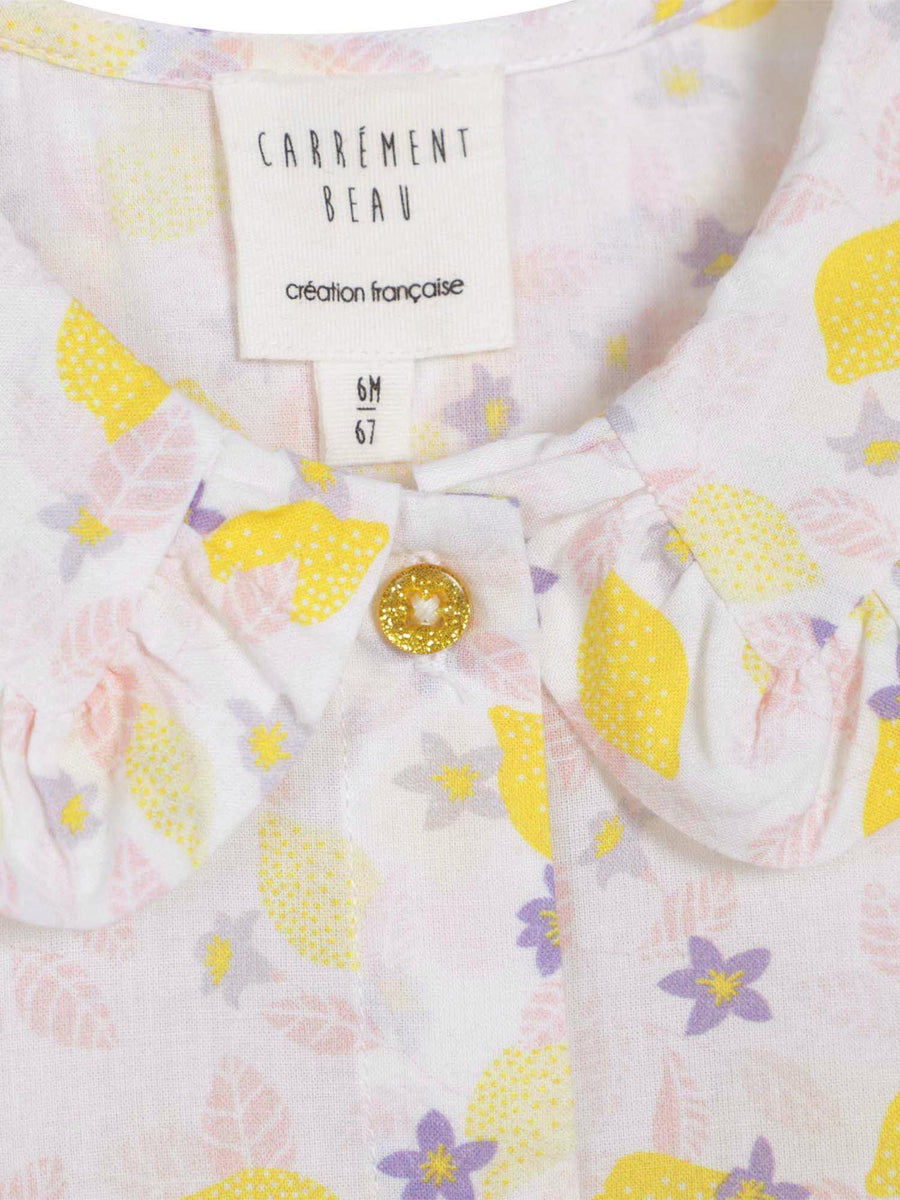 Camicia a fantasia floreale Y05222 BIANCO Carrement Beau 