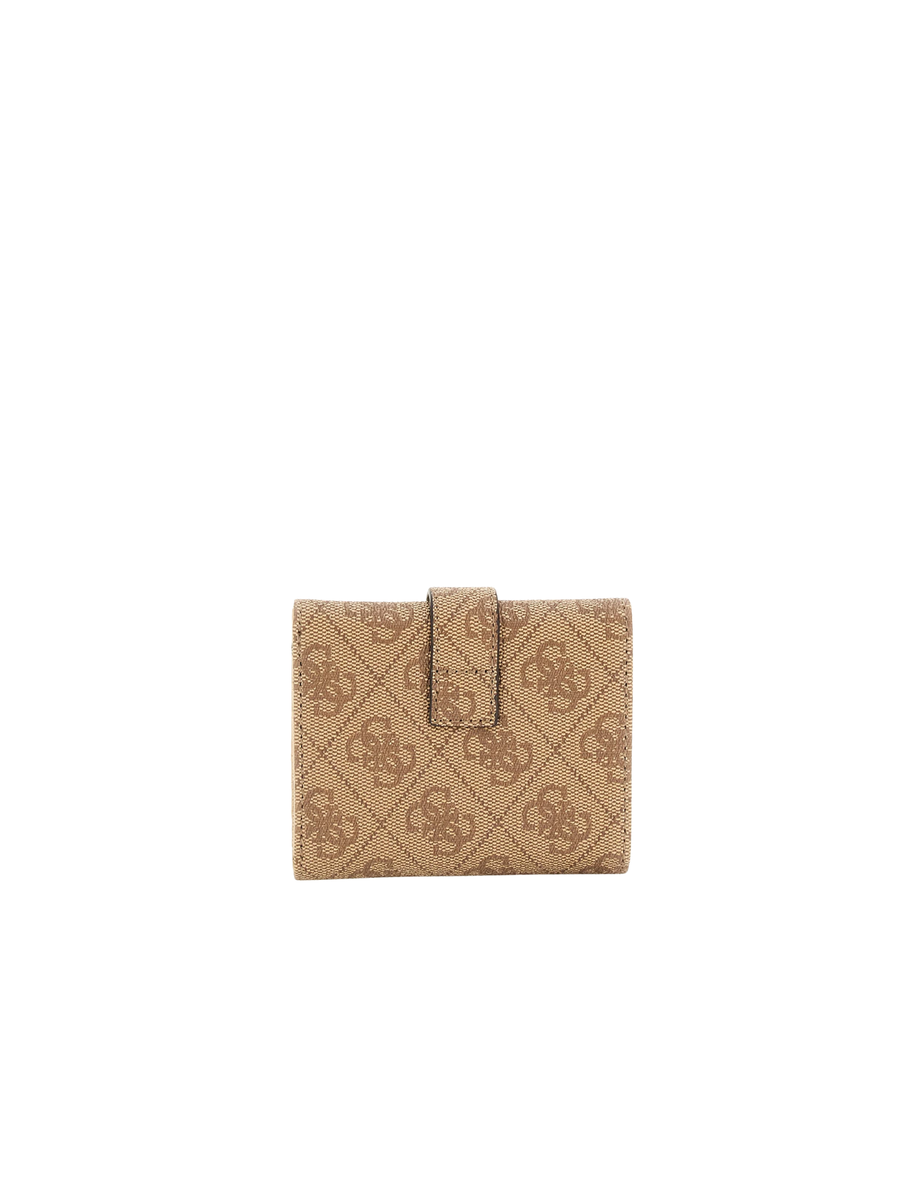 Portafoglio Guess beige con logo 4G all over e chiusura con bottone a pressione SWSG7459138 LTL Guess 