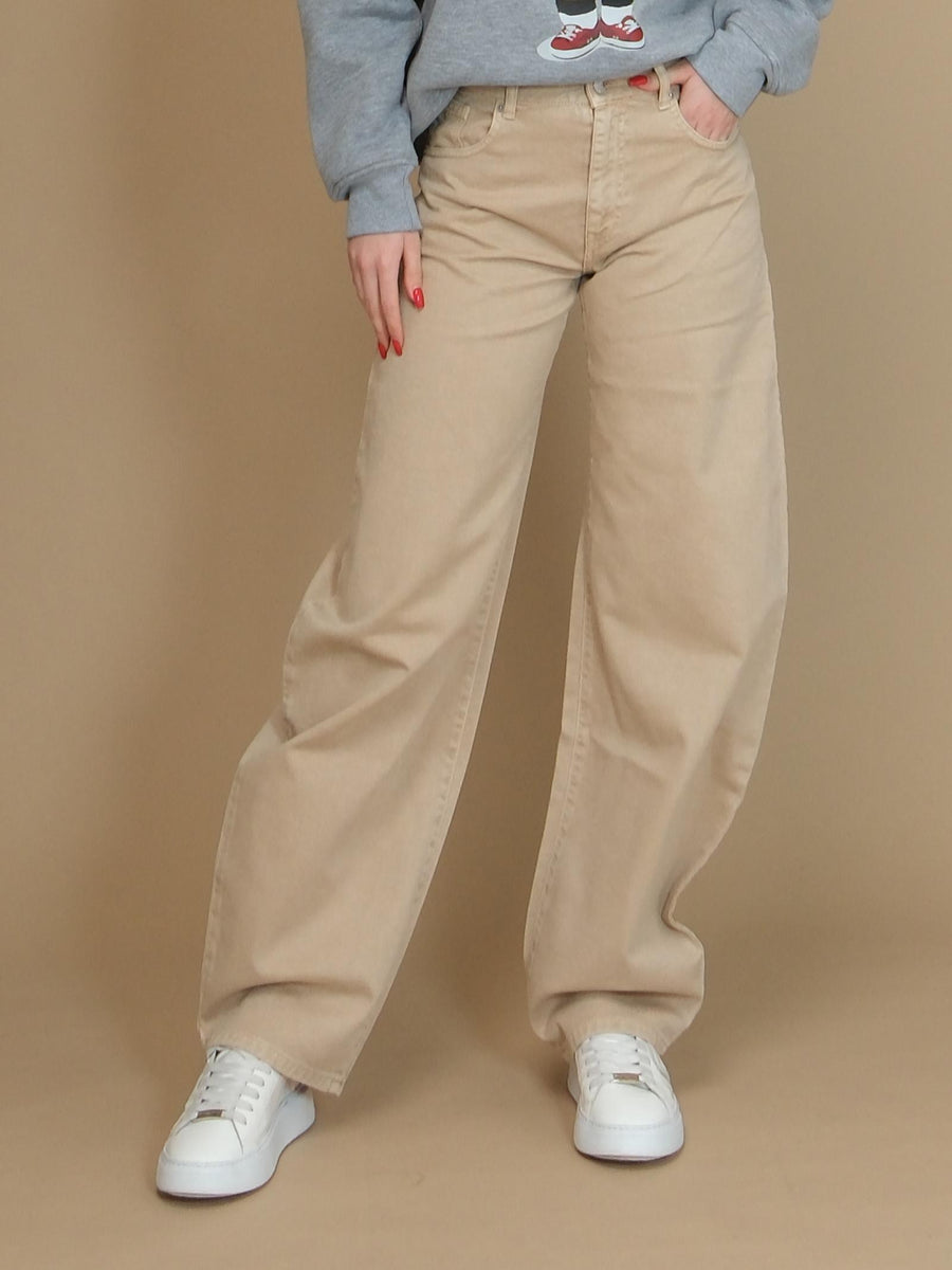 Jeans Vicolo beige a gamba larga DS0249 BEIGE Vicolo 
