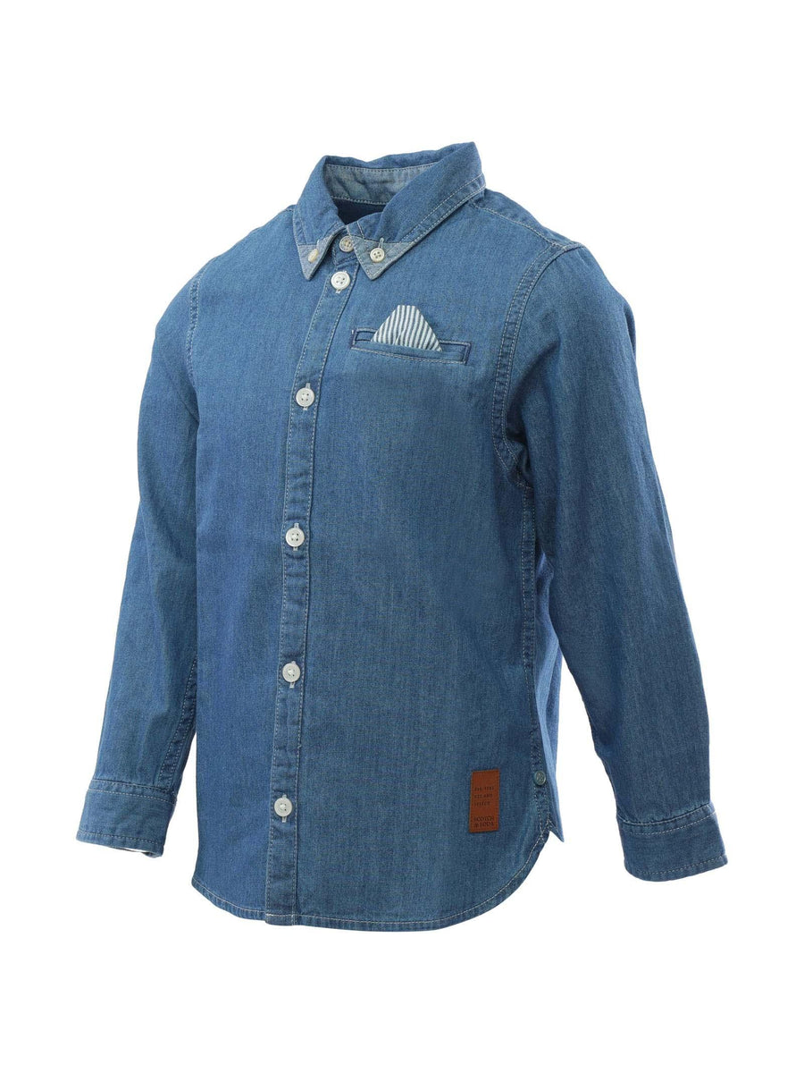 Camicia in denim con taschino 167417 0217 Scotch & Soda 