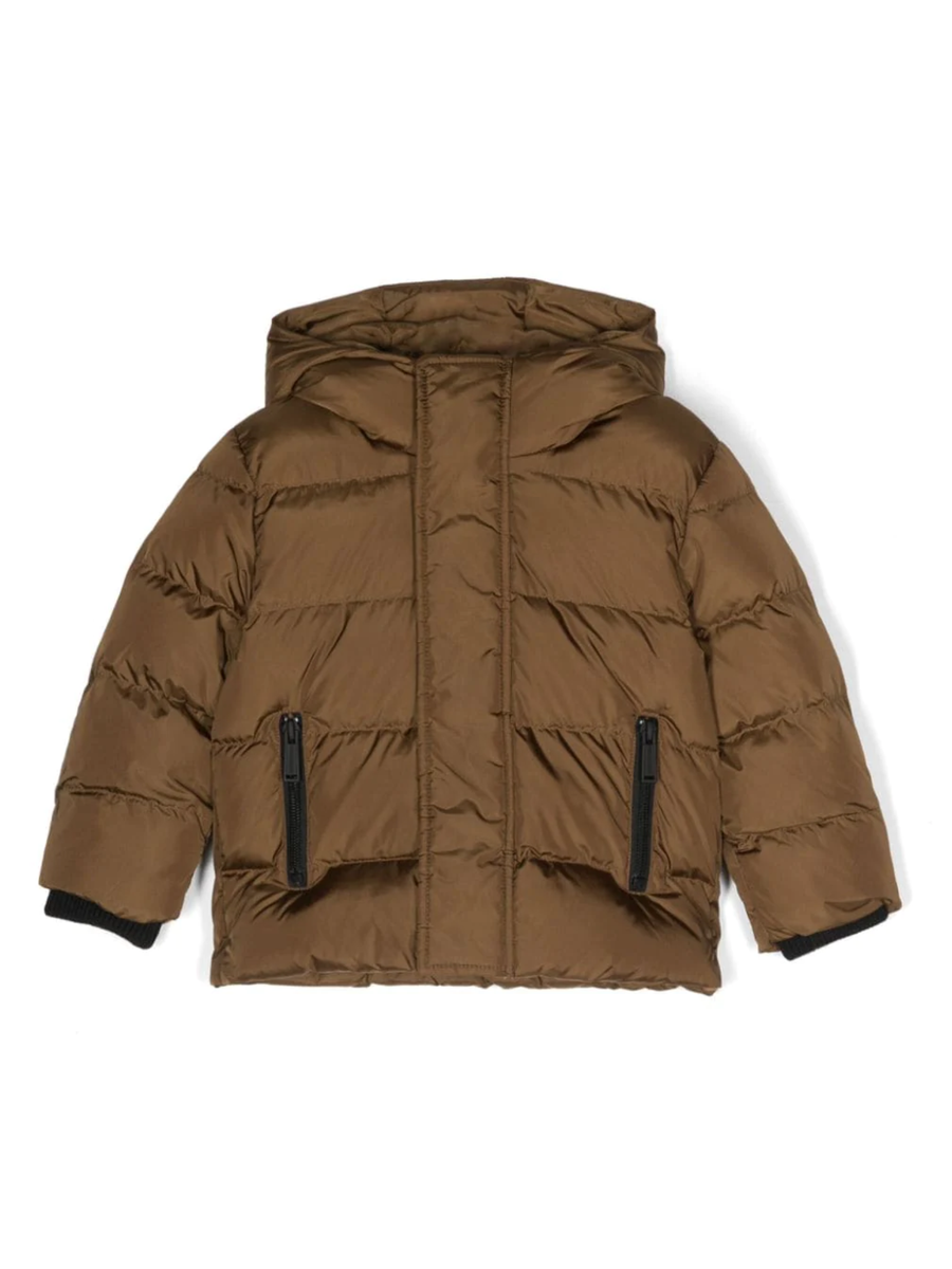 Giubbino neonato marrone imbottito unisex DQ1788D00BN DQ769 Dsquared 