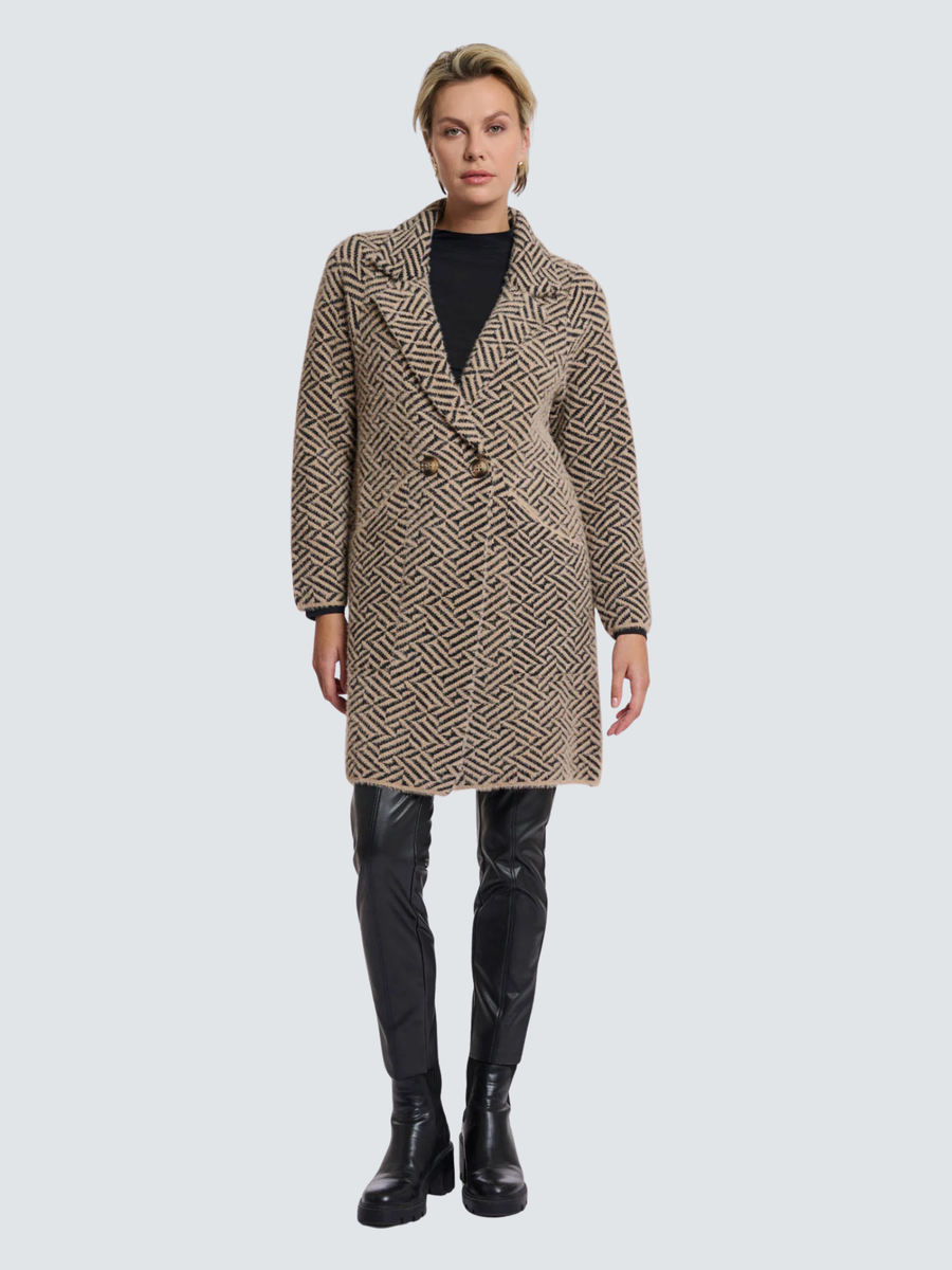 Cappotto "Madina" Rino & Pelle fantasia check Madina.5012511 Sand graphic Rino & Pelle 