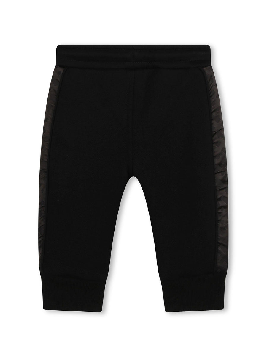 Pantalone tuta nero con profili logati J04482 09B Boss 
