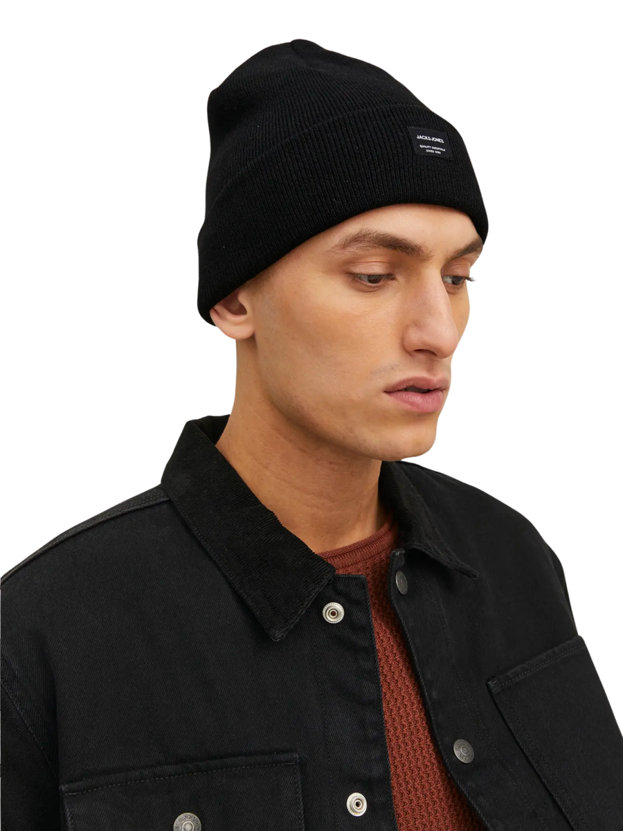 Cappello Jack & Jones nero con patch logato 12092815 Black Jack & Jones 