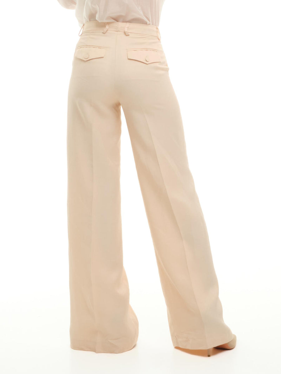 Pantalone "boy" Vicolo beige in misto lino TD1545 BEIGE Vicolo 
