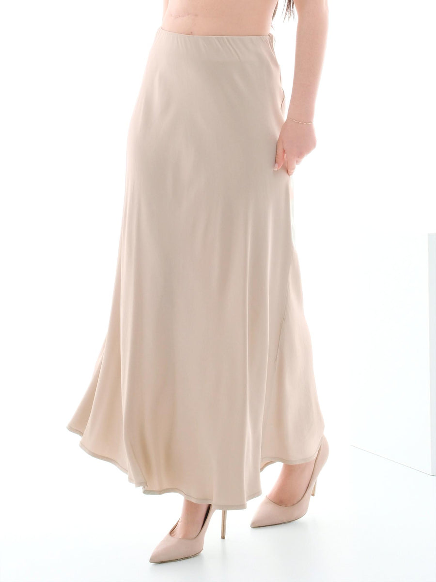 Gonna midi Armoire beige in raso FB952S PAPIRO Armoire 