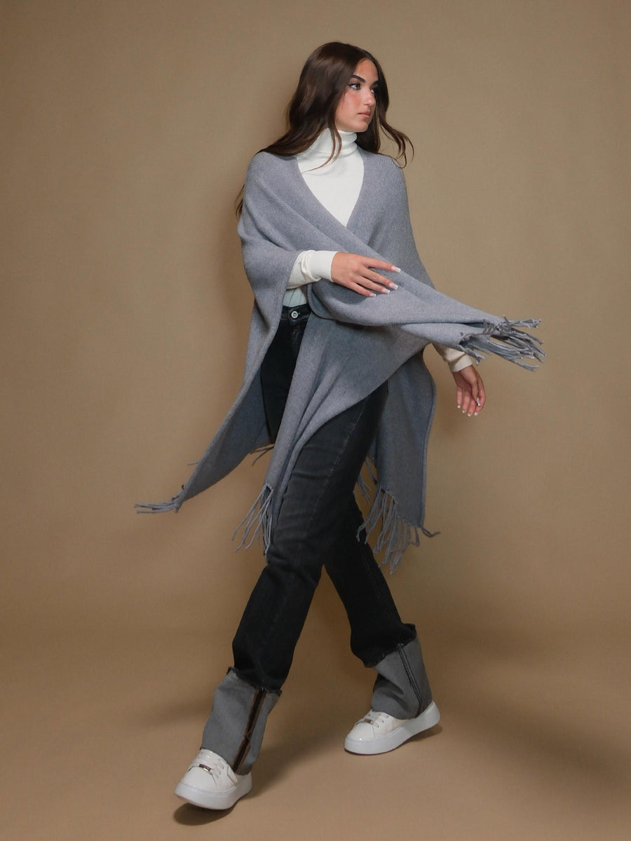 Cardigan Armoire con frange grigio perla 5R261 GRIGIOPERLA Armoire 