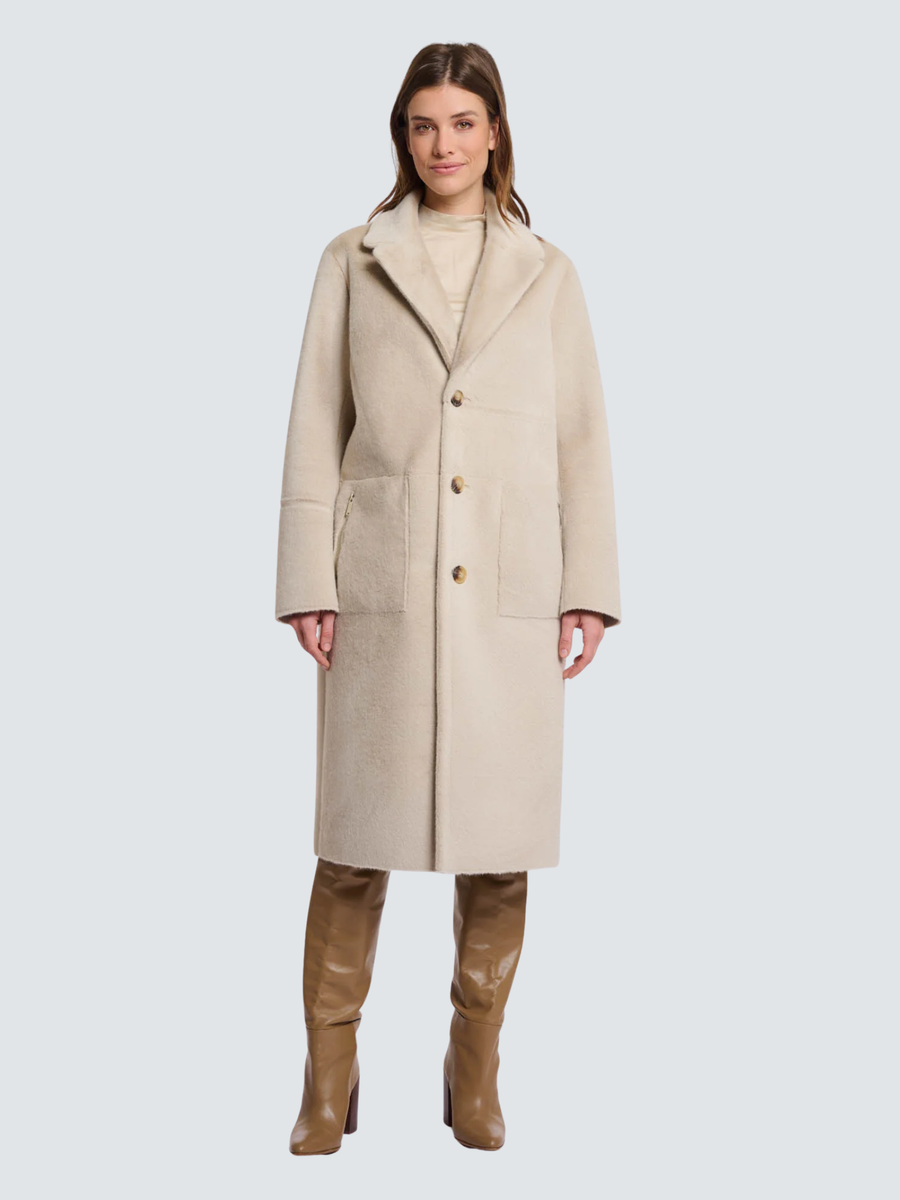 Cappotto lungo "Tatiana" Rino & Pelle beige reversibile Tatiana.7002512 Birch Rino & Pelle 