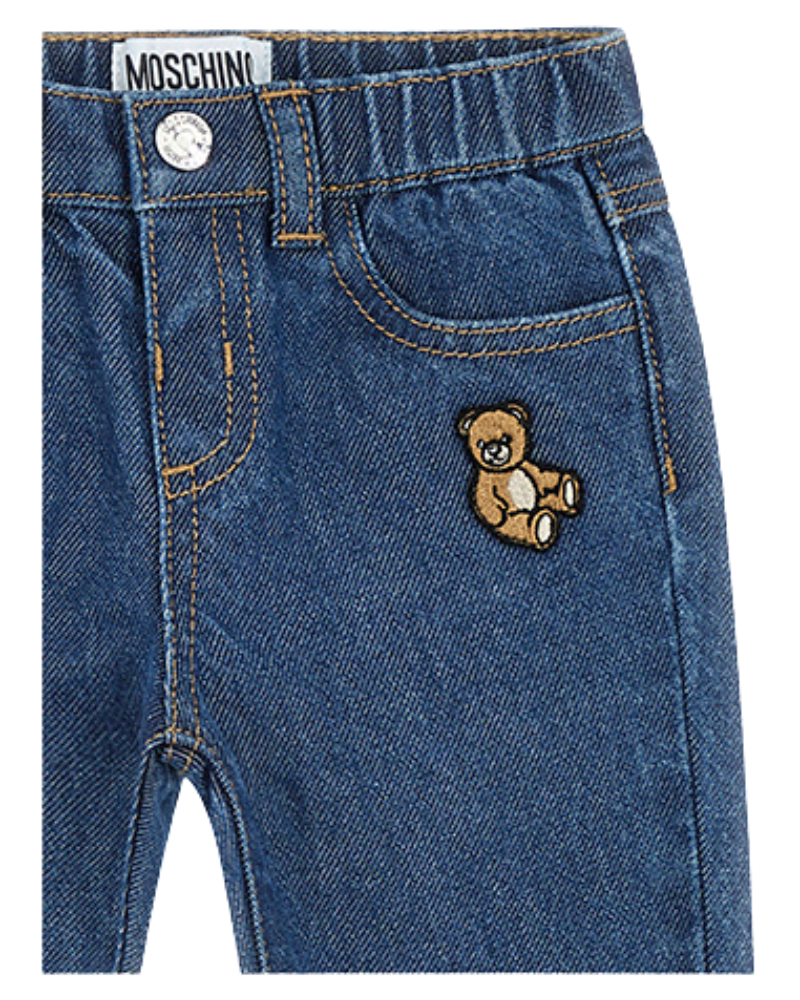Jeans Moschino blu con ricamo teddy bear MMP04Z 40335 Moschino 
