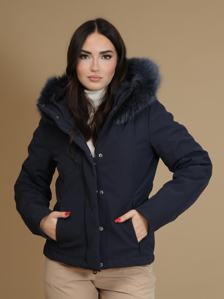 Giubbino con cappuccio Refrigiwear blu navy W99208XT2429 F03700 Refrigiwear 