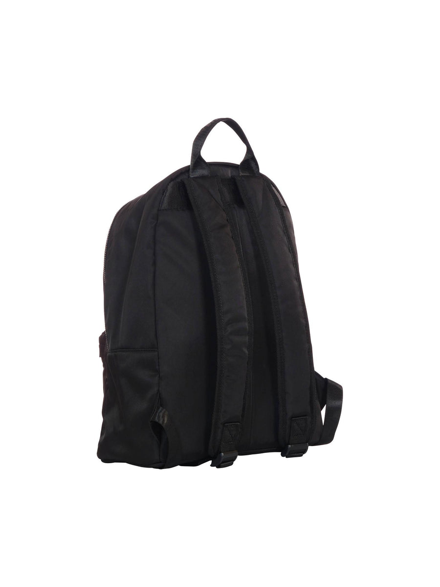 Zaino Count of Milan nero con ali di pappagallo viola e tasca frontale COMAF250109 NE County of Milan 