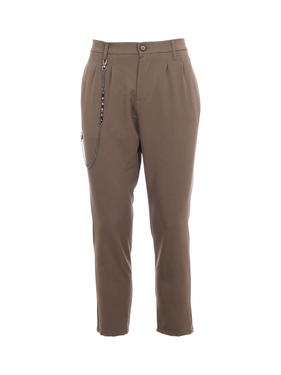 Pantalone slim fit Imperial verde con catena PB51JBQ ARMY Imperial 