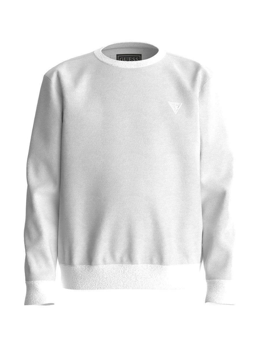 Felpa Guess bianca con maxi logo a rilievo sul retro N4YQ05KAD73 G011 Guess 