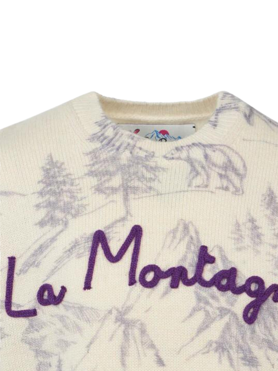Maglione bambina La Montagne panna e glicine PRC0012 00381E MC2 SAINT BARTH 