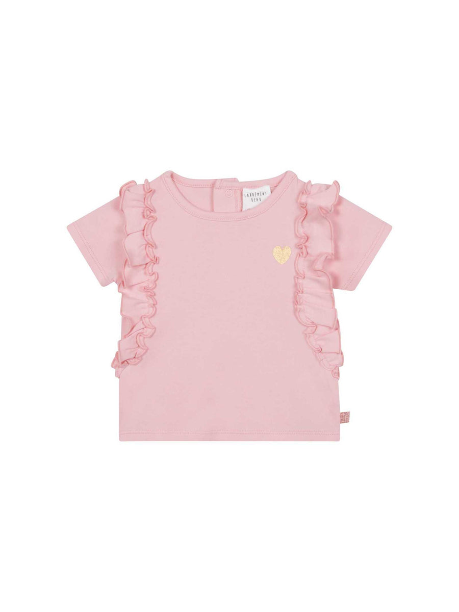 T-shirt rosa con stampa cuore Y05253 ROSA Carrement Beau 
