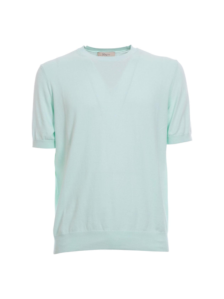 Maglia Portofino verde acqua con profili a coste 5001 415 Portofino 