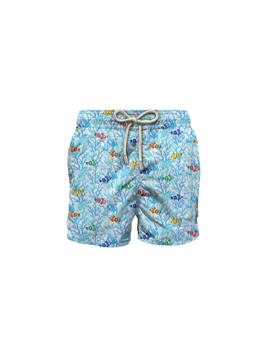 Costume Saint Barth azzurro con pesciolini COM0009 02161H MC2 SAINT BARTH 