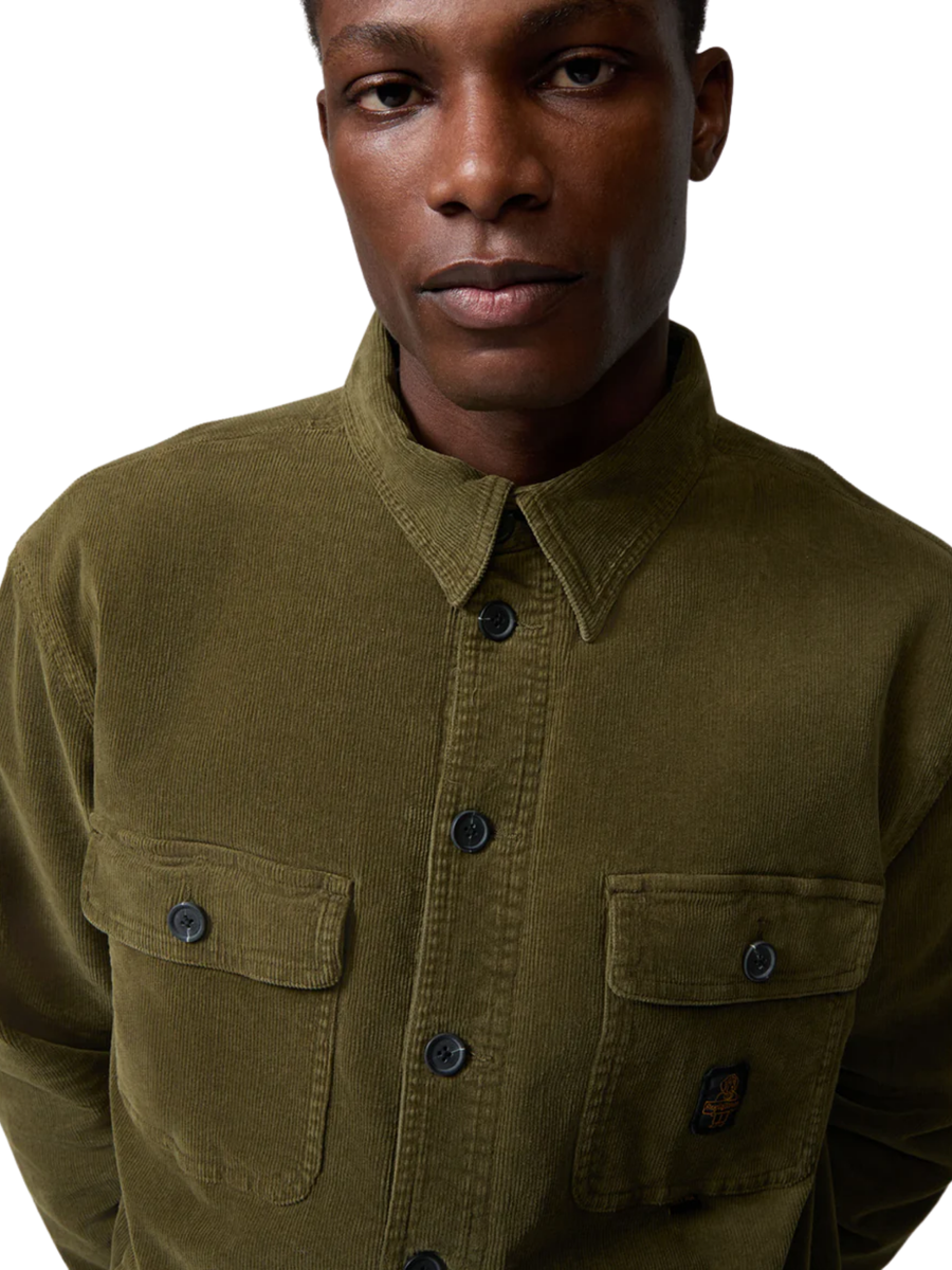 Camicia Refrigiwear verde con tasche a pattina C17600 E04380 Refrigiwear 