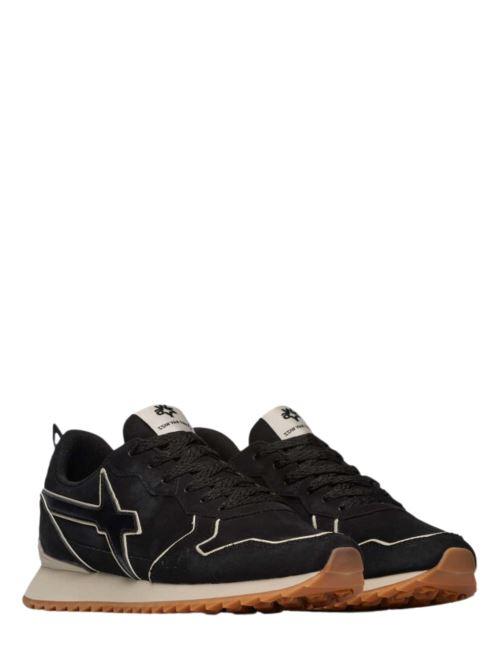Sneakers W6YZ nere in suede con piping a contrasto 1A21 BLK W6YZ 