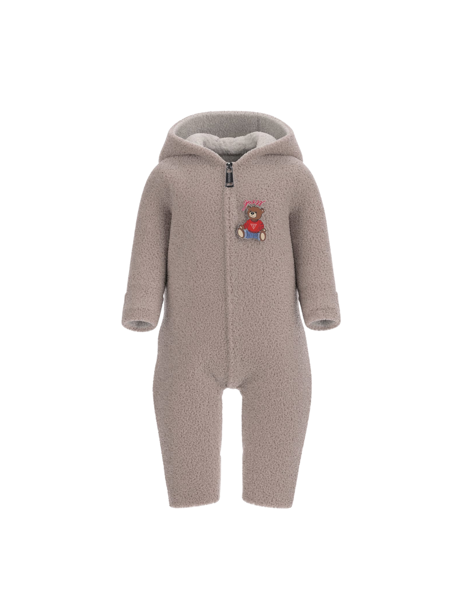 Tuta con cappuccio Guess beige con orsetto ricamato e orecchie 3D H5BW04KAVN4 G1FU Guess 