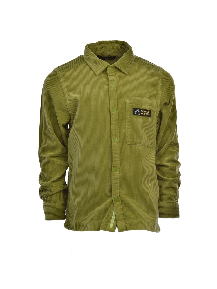 Camicia a coste verde militare 163178 4342 Scotch & Soda 