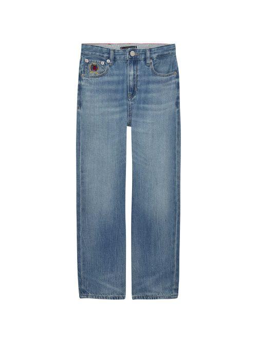 Jeans Tommy Hilfiger blu denim con dettaglio ricamato KB0KB09921T 1A8 Tommy Hilfiger 