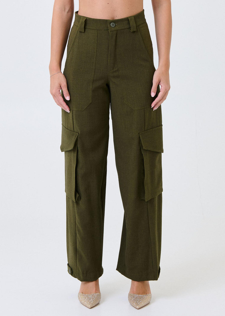 Pantalone cargo Haveone verde militare PSOP040 MILITARE Haveone 
