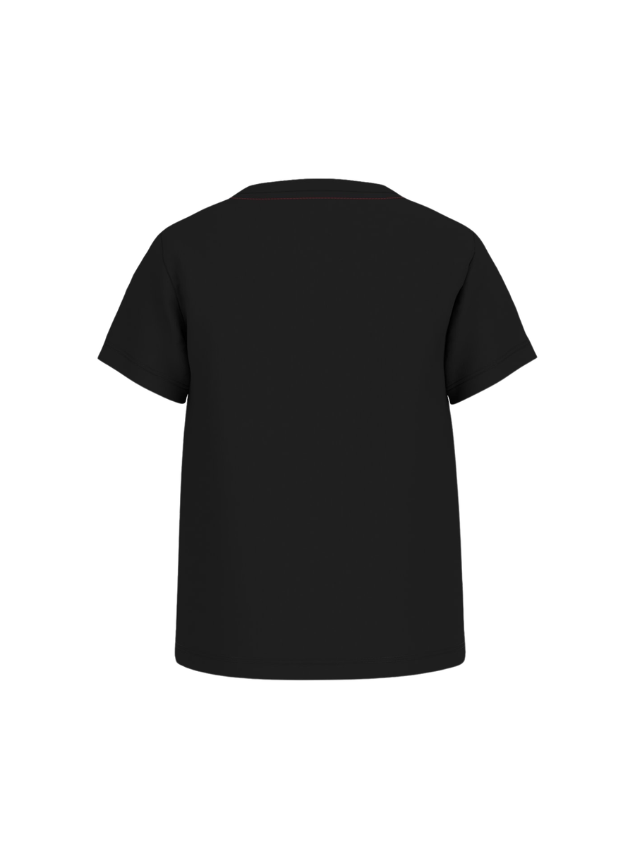 T-Shirt Guess nera con logo iconico rosso centrale N73I55K8HM0 JBLK Guess 