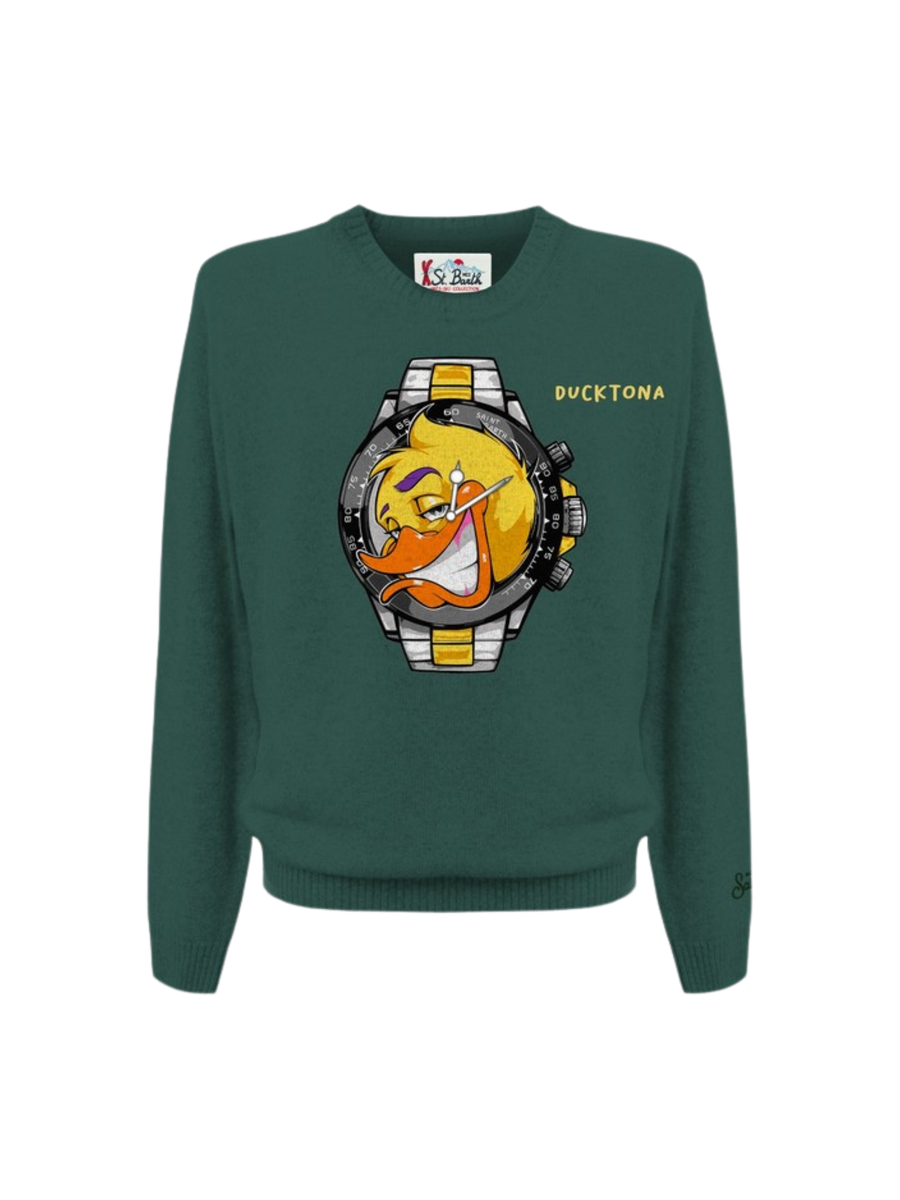 Maglione "heron cpt ducktona watch 51" Saint Barth verde HER0001 02994G MC2 SAINT BARTH 