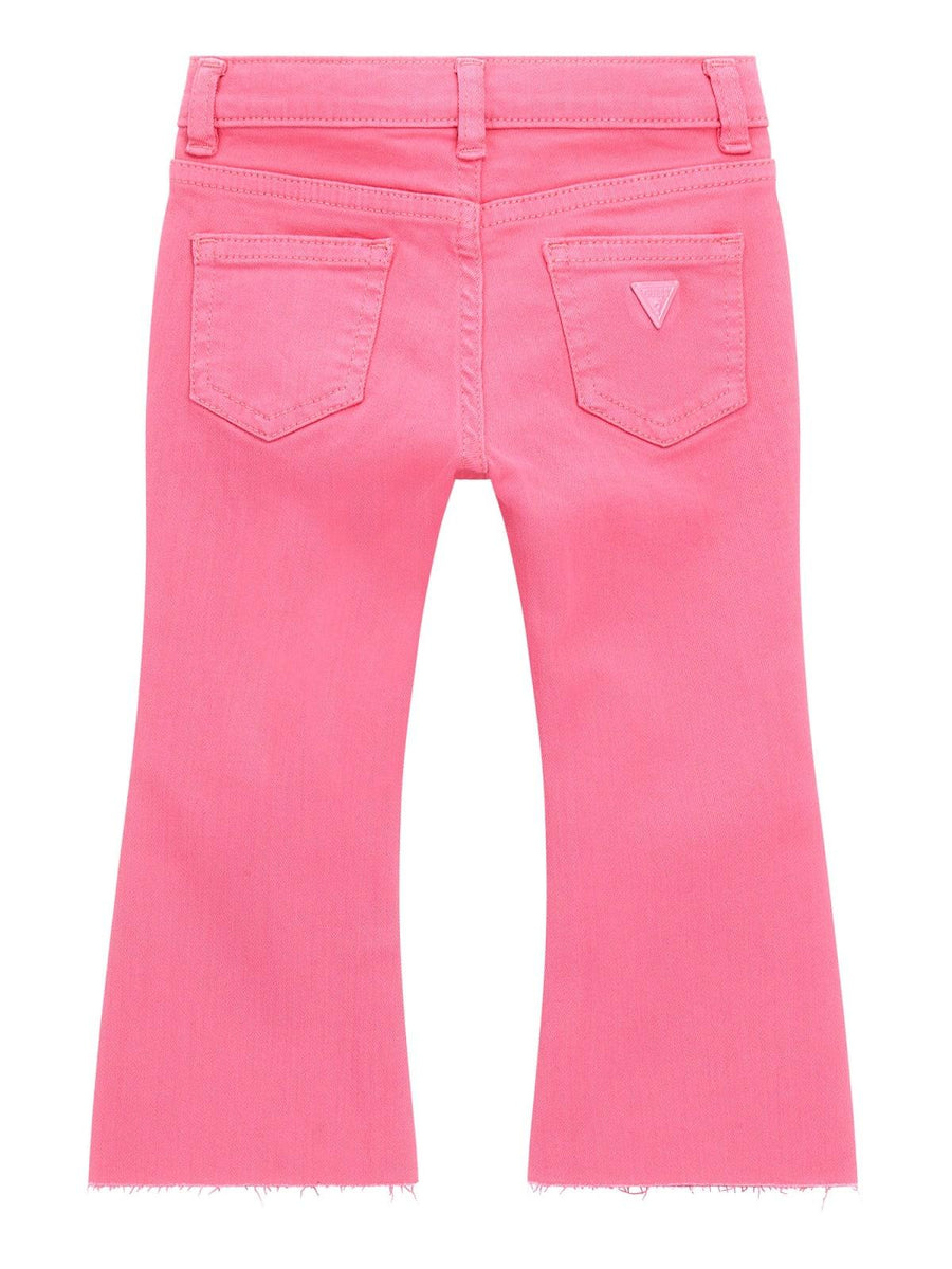 Pantaloni Guess flare rosa Barbie con taglio vivo alle caviglie K4YB00WE620 G65E Guess 