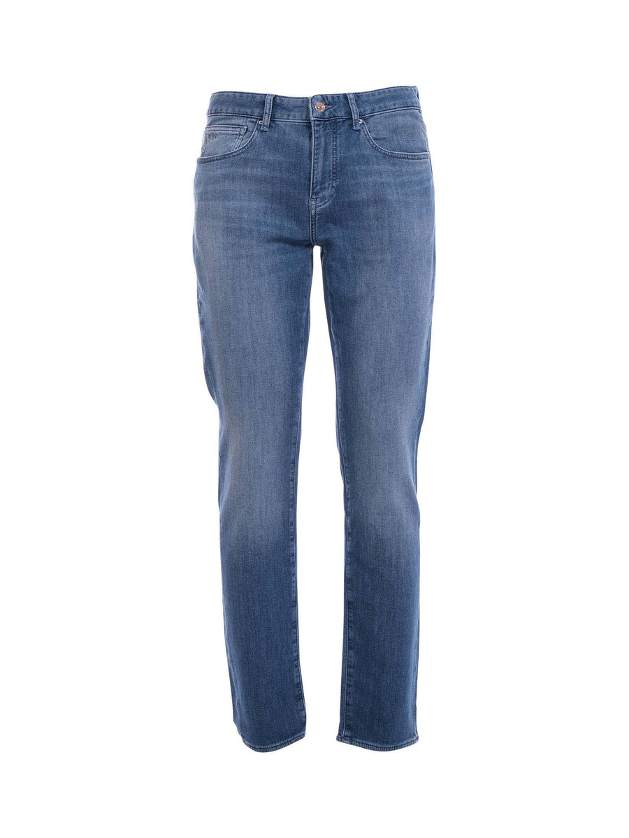 Jeans Armani Exchange azzurro in denim con patch posteriore logato XM000070AF14368 MB002 Armani Exchange 