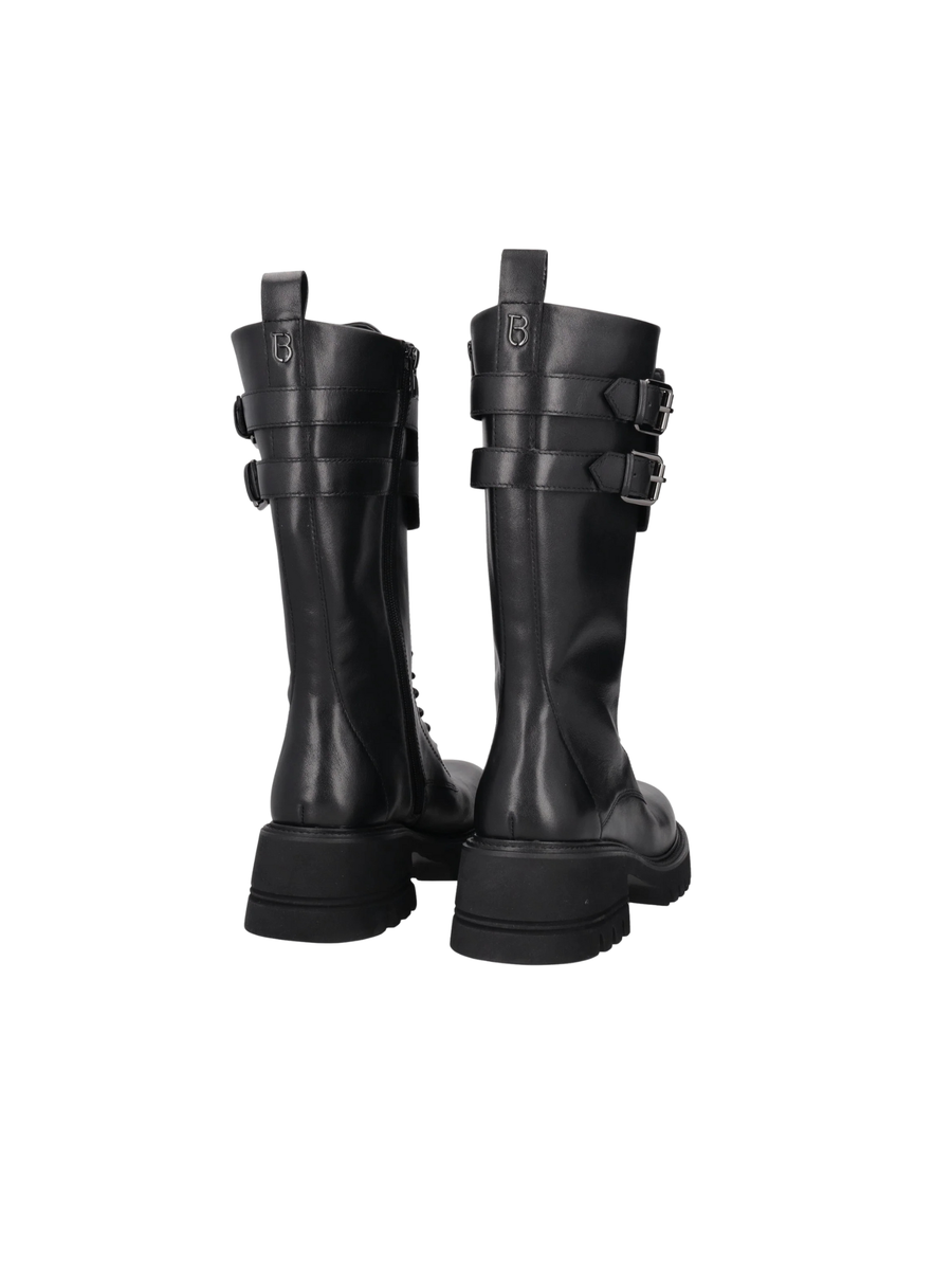 Stivale "Madeleine" Tosca Blu nero in pelle con logo SF2538S405 C99 Tosca Blu 