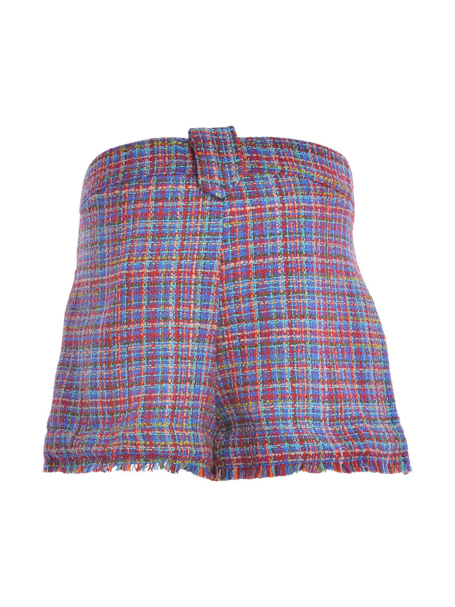 Shorts fantasia tartan blu V31A0169 167 Souvenir Kids 