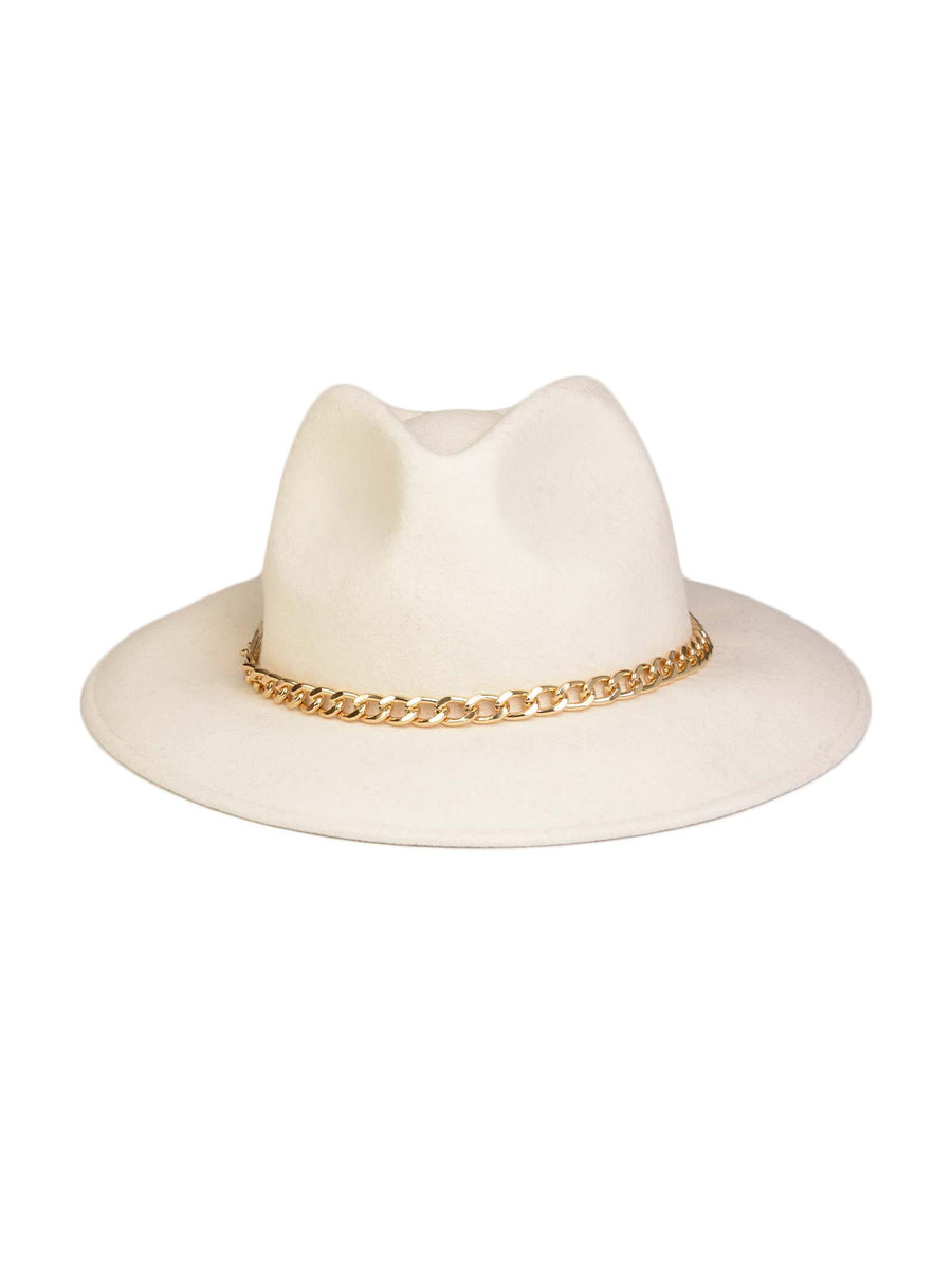 Cappello panna con catena AX0096 PAN Vicolo 