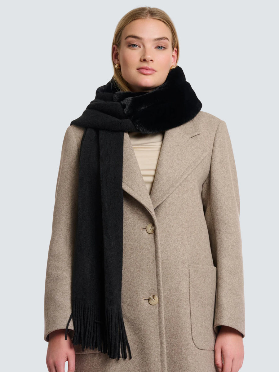 Sciarpa "Vlien" Rino & Pelle nera Vlien.7002512 Black Rino & Pelle 