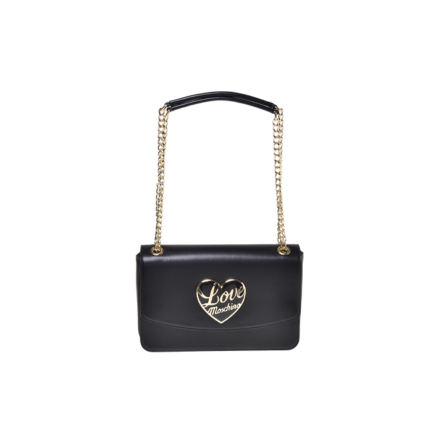 Borsa a tracolla Love Moschino nera con cuore dorato in rilievo JC4184PP1NLP 000A Love Moschino 
