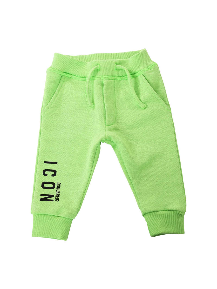 Pantalone tuta verde fluo DQ1691D003G DQ511 Dsquared 