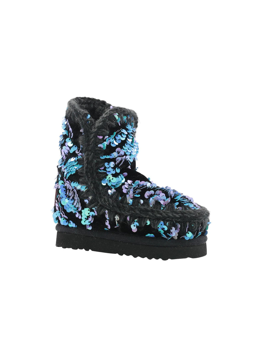 Mou Eskimo Kid glamour sequins lilac on velvet FK101031K GASQLI Mou 