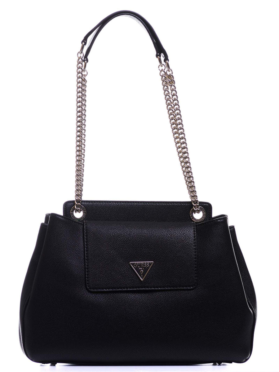 Borsa nera con stemma metallico 65090 BLA Guess 