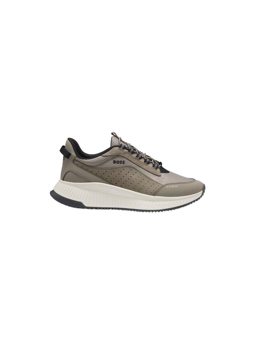 Sneakers Boss beige in pelle scamosciata 50552894 259 Boss 