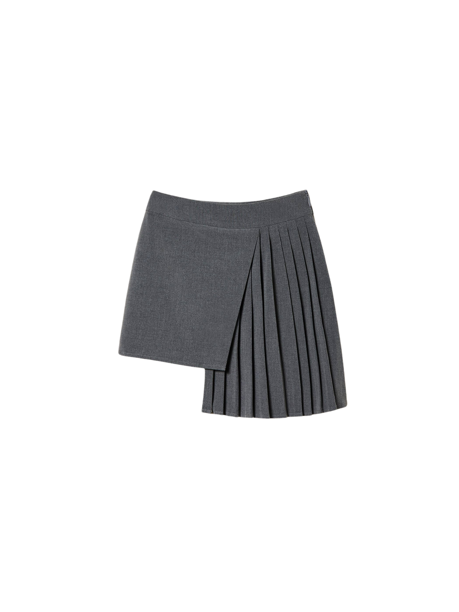 Gonna plissé Twinset grigia melange 242GJ2117 11730 Twinset 