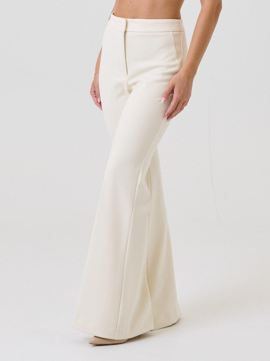 Pantalone a zampa Bohemian Vì bianco latte PA2218 MILK Bohemian V 