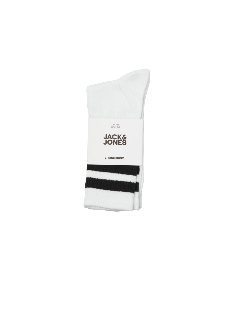 Calzini Jack & Jones bianchi con inserti neri 12260082 WHT Jack & Jones 